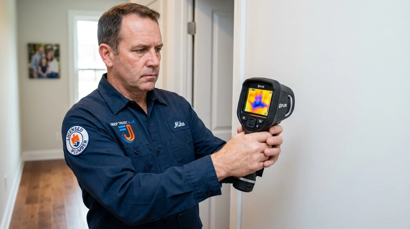 Thermal imaging leak detection by Johns Plumbing LLC in Liberty Hill